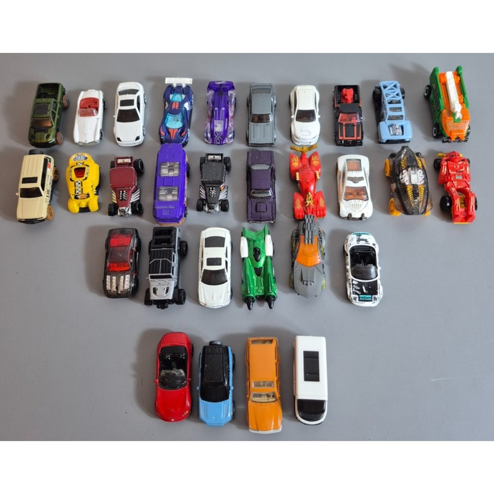 Hot Wheels Matchbox Mixed Lot of 30 Die-Cast Cars Trucks Vehicles